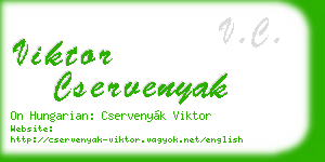 viktor cservenyak business card